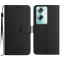 For OPPO Reno11 F 5G/F25 Pro 5G Rhombic Grid Texture Leather Phone Case(Black)