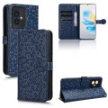 For Honor 100 5G Honeycomb Dot Texture Leather Phone Case(Blue)