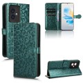 For Honor 100 5G Honeycomb Dot Texture Leather Phone Case(Green)