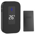 C303B One to One Home Wireless Doorbell Temperature Digital Display Remote Control Elderly Pager, EU