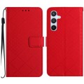 For Samsung Galaxy A13 5G / A04s / A04 4G Rhombic Grid Texture Leather Phone Case(Red)
