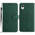 For Samsung Galaxy A23 5G JP Rhombic Grid Texture Leather Phone Case(Green)