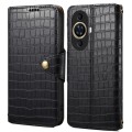 For Huawei nova 11 Denior Crocodile Texture Oil Edge Leather Phone Case(Black)