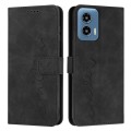 For Motorola Moto G Play 5G 2024/Moto G 5G 2024 Skin Feel Heart Embossed Leather Phone Case with Lon