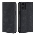 For Motorola Moto G24 4G Skin Feel Magnetic Leather Phone Case(Black)