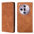 For OPPO Find X7 5G Skin Feel Magnetic Leather Phone Case(Light Brown)