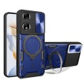For Honor 90 5G CD Texture Sliding Camshield Magnetic Holder Phone Case(Blue)