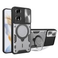 For Honor 90 5G CD Texture Sliding Camshield Magnetic Holder Phone Case(Silver)