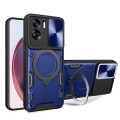 For Honor 90 Lite 5G CD Texture Sliding Camshield Magnetic Holder Phone Case(Blue)
