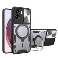 For Honor 90 Lite 5G CD Texture Sliding Camshield Magnetic Holder Phone Case(Silver)
