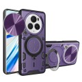 For Honor Magic6 Pro 5G CD Texture Sliding Camshield Magnetic Holder Phone Case(Purple)