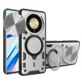 For Honor X9b CD Texture Sliding Camshield Magnetic Holder Phone Case(Silver)