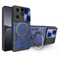 For Tecno Spark 10 Pro 4G CD Texture Sliding Camshield Magnetic Holder Phone Case(Blue)