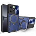For Tecno Spark Go 2024/Spark 20 CD Texture Sliding Camshield Magnetic Holder Phone Case(Blue)