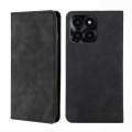 For Honor X6A 4G Skin Feel Magnetic Leather Phone Case(Black)