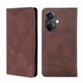 For OnePlus Nord CE3 5G Skin Feel Magnetic Leather Phone Case(Dark Brown)