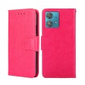 For Motorola Edge 40 Neo 5G Crystal Texture Leather Phone Case(Rose Red)