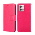 For Motorola Moto G Stylus 2023 4G Crystal Texture Leather Phone Case(Rose Red)