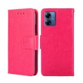 For Motorola Moto G14 Crystal Texture Leather Phone Case(Rose Red)