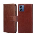 For Motorola Moto G14 Crystal Texture Leather Phone Case(Brown)