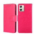 For Motorola Moto G54 5G EU Version Crystal Texture Leather Phone Case(Rose Red)