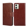 For Motorola Moto G54 5G EU Version Crystal Texture Leather Phone Case(Brown)