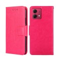 For Motorola Moto G84 5G Crystal Texture Leather Phone Case(Rose Red)