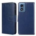 For Motorola Moto G Play 4G 2024 Crystal Texture Leather Phone Case(Royal Blue)