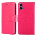 For Motorola Moto G34 5G Crystal Texture Leather Phone Case(Rose Red)