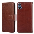 For Motorola Moto G34 5G Crystal Texture Leather Phone Case(Brown)