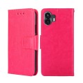 For Nothing Phone 2 Crystal Texture Leather Phone Case(Rose Red)