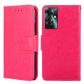 For OPPO Reno11 F 5G Crystal Texture Leather Phone Case(Rose Red)