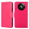 For Realme 12 5G Crystal Texture Leather Phone Case(Rose Red)