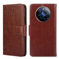 For Realme 12 Pro 5G Crystal Texture Leather Phone Case(Brown)