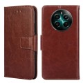 For Realme 12+ 5G Crystal Texture Leather Phone Case(Brown)