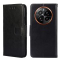 For Realme GT5 Pro 5G Crystal Texture Leather Phone Case(Black)