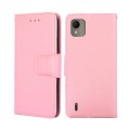 For Nokia C110 4G Crystal Texture Leather Phone Case(Pink)