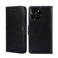 For Honor X6A 4G Crystal Texture Leather Phone Case(Black)