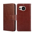 For Sharp Aquos Sense 8 Crystal Texture Leather Phone Case(Brown)
