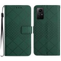 For Xiaomi 12 Rhombic Grid Texture Leather Phone Case(Green)