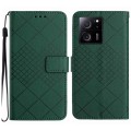 For Xiaomi 13T Rhombic Grid Texture Leather Phone Case(Green)