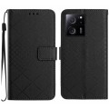 For Xiaomi 13T Rhombic Grid Texture Leather Phone Case(Black)