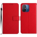 For Xiaomi Redmi 11A / Poco C55 Rhombic Grid Texture Leather Phone Case(Red)
