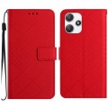 For Xiaomi Redmi 12 4G / 5G / Poco M6 Pro 5G Rhombic Grid Texture Leather Phone Case(Red)