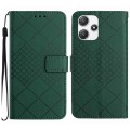 For Xiaomi Redmi 12 4G / 5G / Poco M6 Pro 5G Rhombic Grid Texture Leather Phone Case(Green)