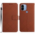 For Xiaomi Redmi A1+/ A2+/Poco C50 4G Rhombic Grid Texture Leather Phone Case(Brown)