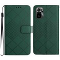 For Xiaomi Redmi Note 10 4G / Note 10S Rhombic Grid Texture Leather Phone Case(Green)