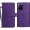 For Xiaomi Redmi Note 12 4G Global Rhombic Grid Texture Leather Phone Case(Purple)