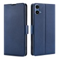 For Motorola Moto G34 5G Ultra-thin Voltage Side Buckle Horizontal Flip Leather Phone Case(Blue)