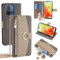 For Xiaomi Redmi 12C 4G Crossbody Litchi Texture Leather Phone Case(Grey)